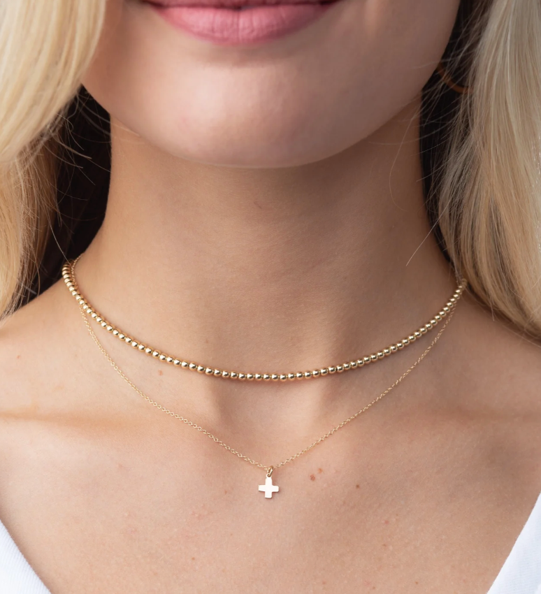 16" Necklace Gold - Signature Cross Charm