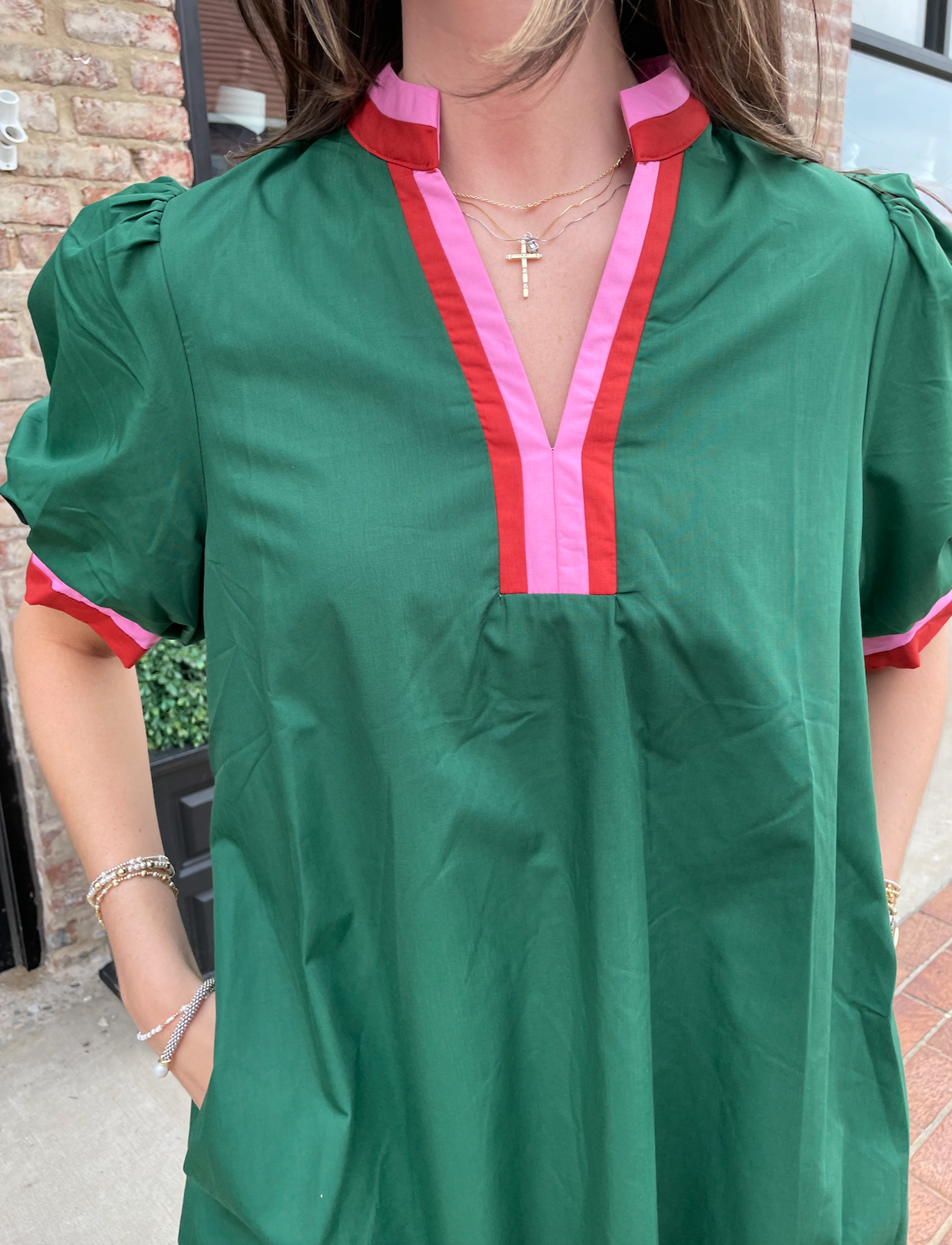 Hunter Green Charla Dress