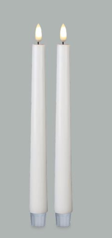 CANDLE PATRIA 3D LED WHITE TAPER 11"