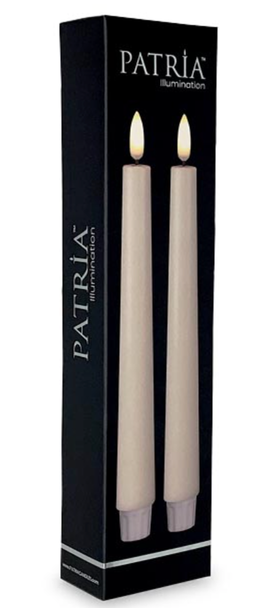 CANDLE PATRIA 3D LED WHITE TAPER 11"