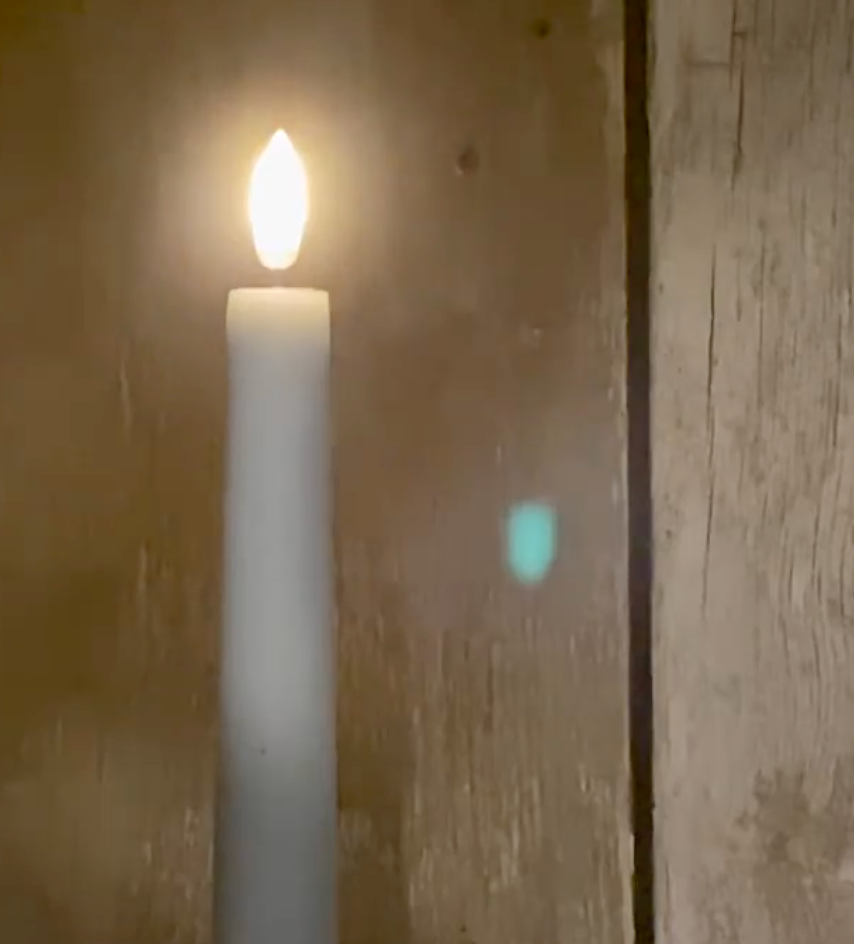 CANDLE PATRIA 3D LED WHITE TAPER 11"