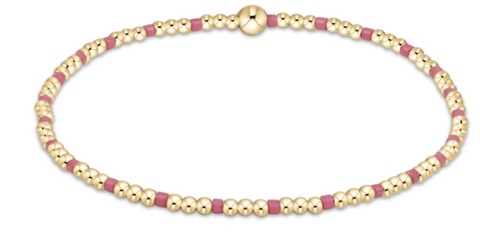 hope sincerity pattern 2mm bead bracelet - pink metallic