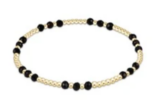 Gold Joy 3MM Faceted Onyx