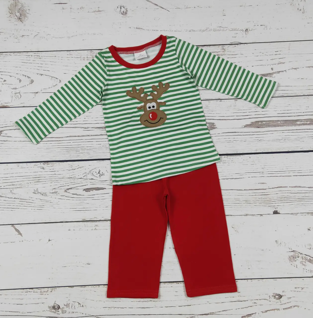 Boys Deer Christmas 2pc Set