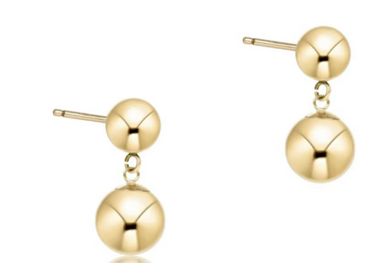 Classic 10mm Ball Drop Stud - Gold