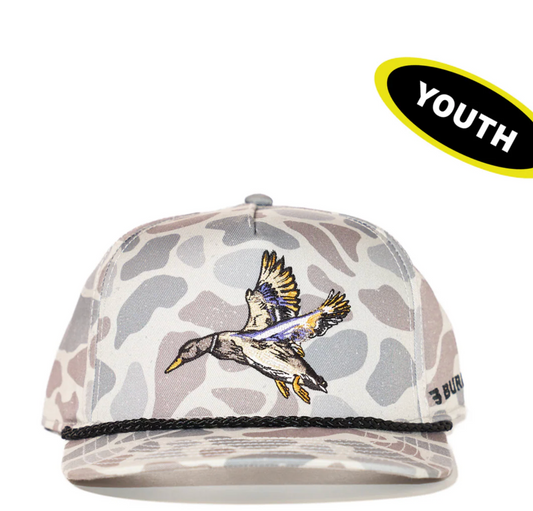 Youth Cap - Diving Mallard - Classic Deer Camo