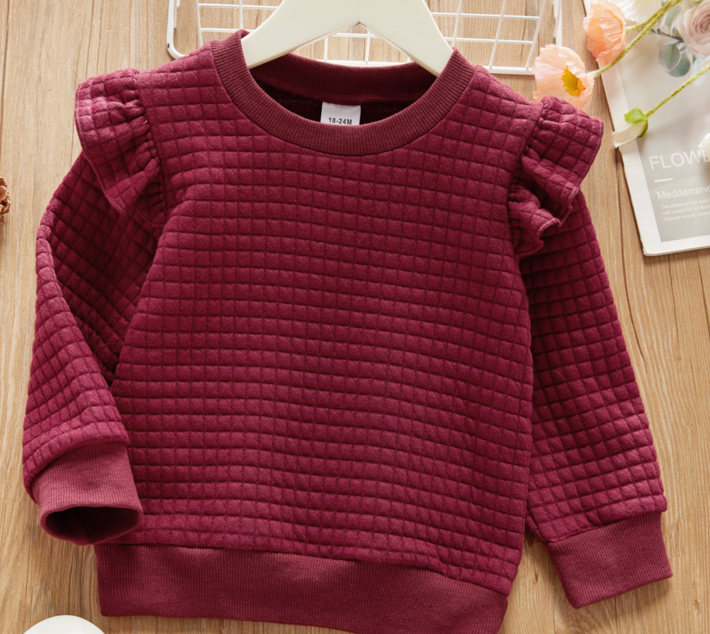 Ruffles Textured Sweatshirt