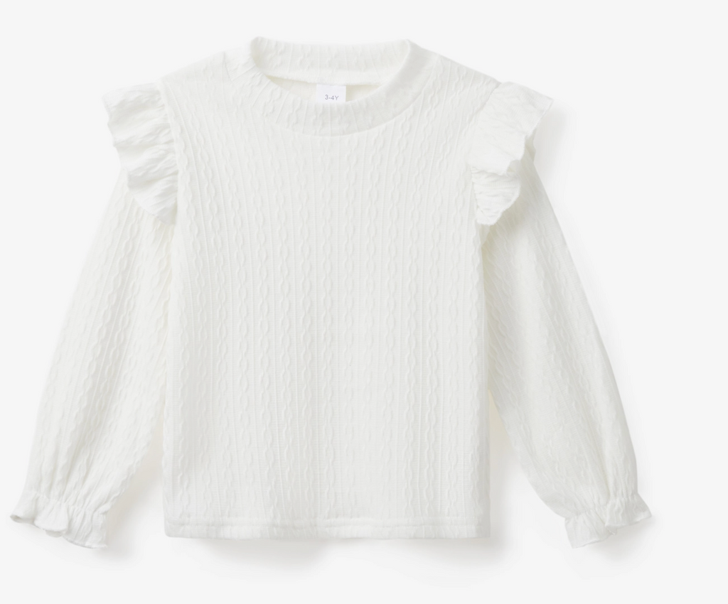 Ruffled Top & Belted Skirt-3pc set