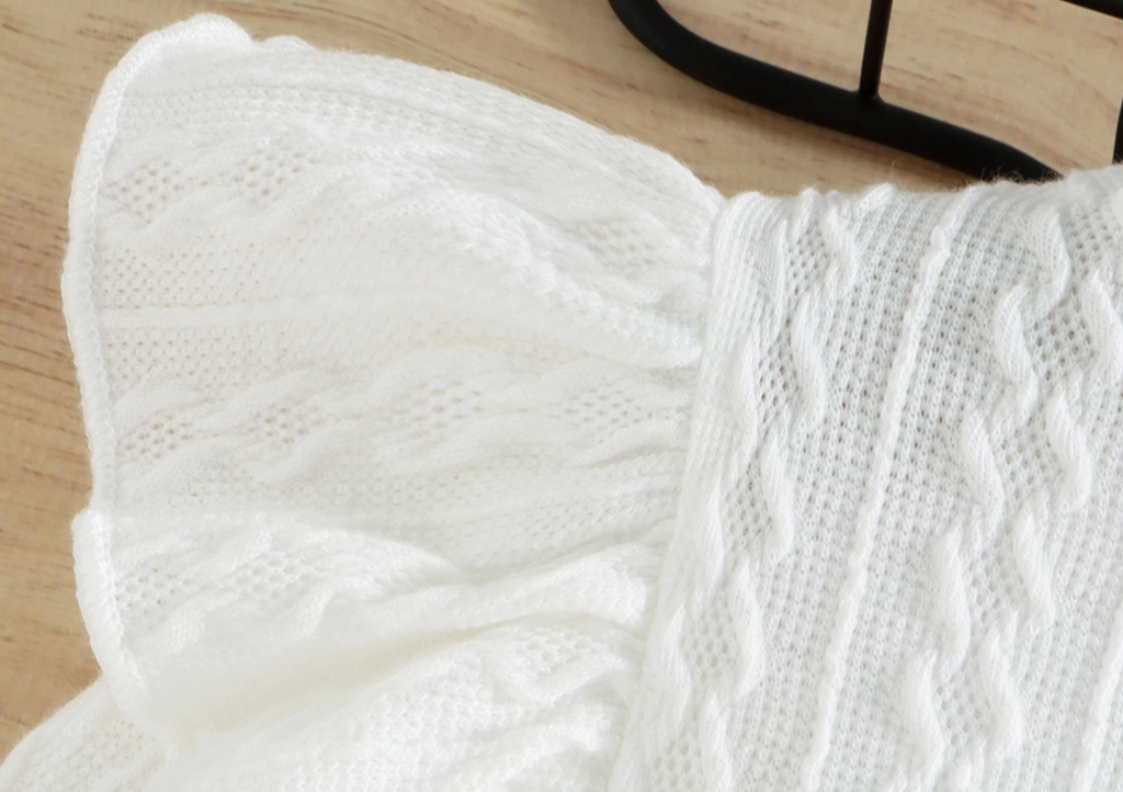 Ruffled Top & Belted Skirt-3pc set