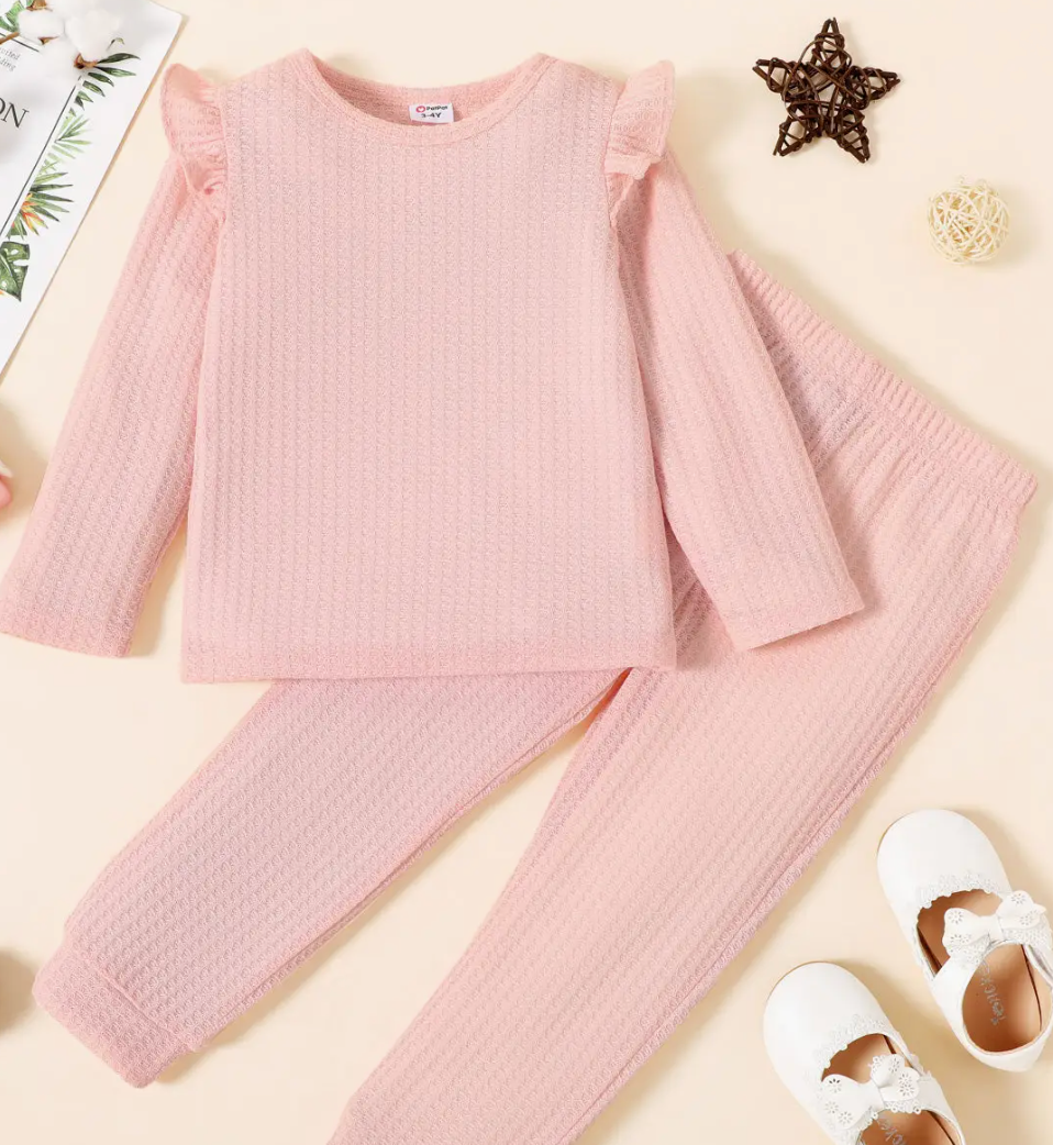 Textured Top & Pants -2pc Set