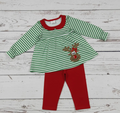 Girls Deer Christmas 2pc Set