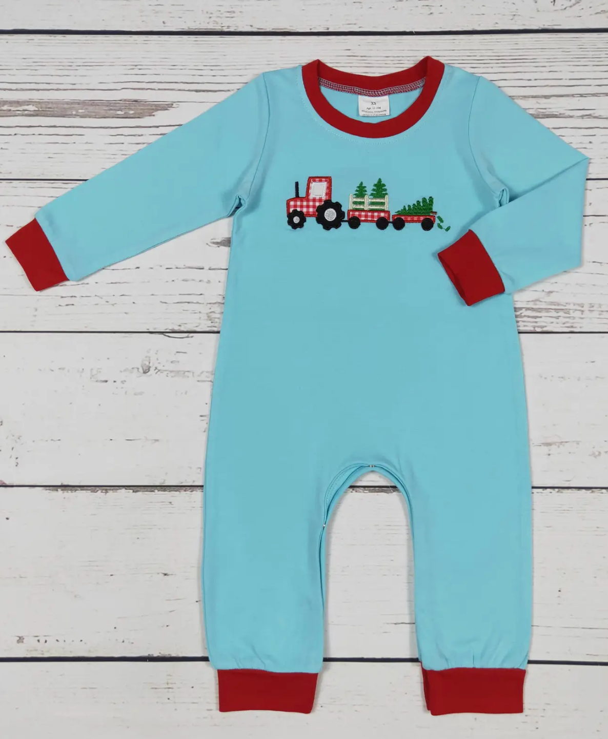 Christmas Tractor Romper