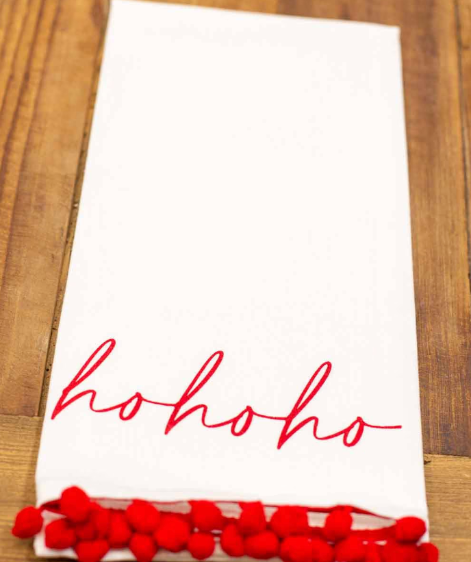 HoHoHo Pom Pom Hand Towel