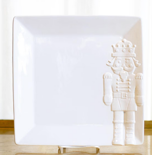 Royal Nutcracker Embossed Platter-Square