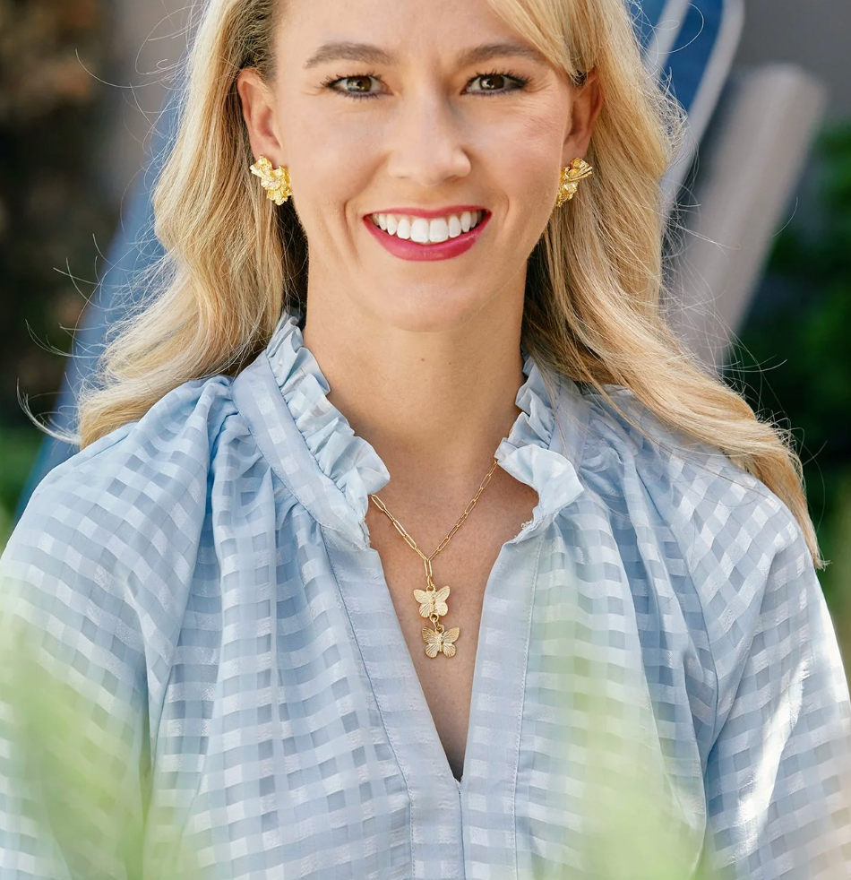 Hannah Butterfly Paperclip Necklace