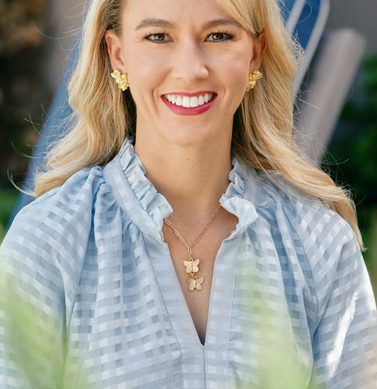 Hannah Butterfly Paperclip Necklace