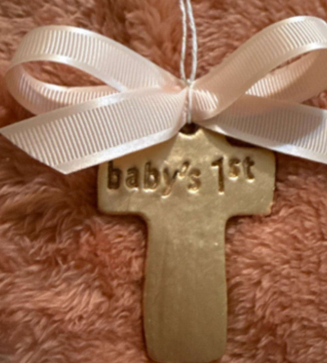 Gold Cross-Baby's 1st