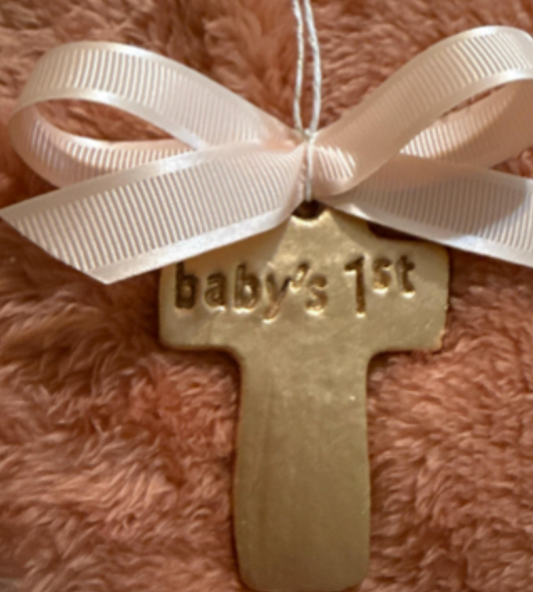 Gold Cross-Baby's 1st