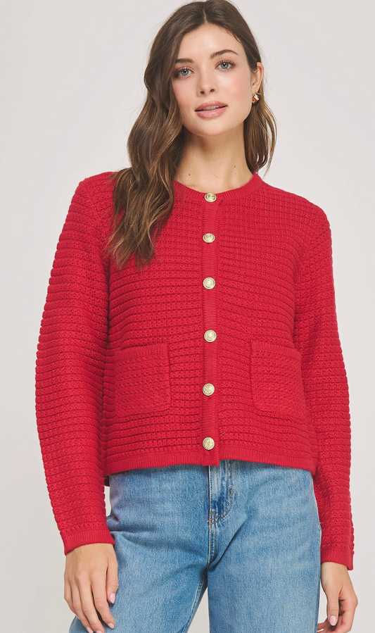 Textured Knit Cardigan
