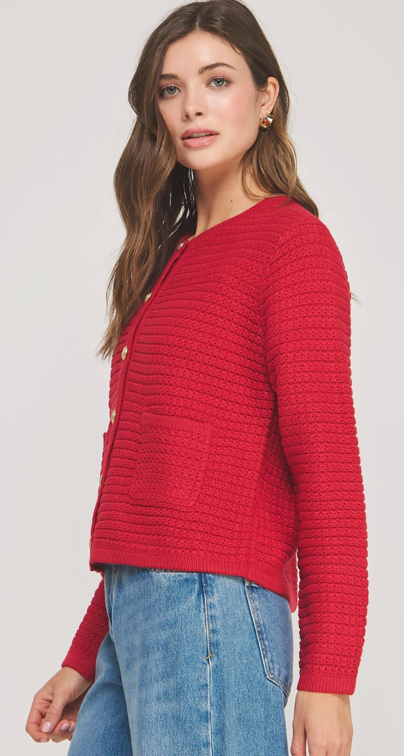 Textured Knit Cardigan