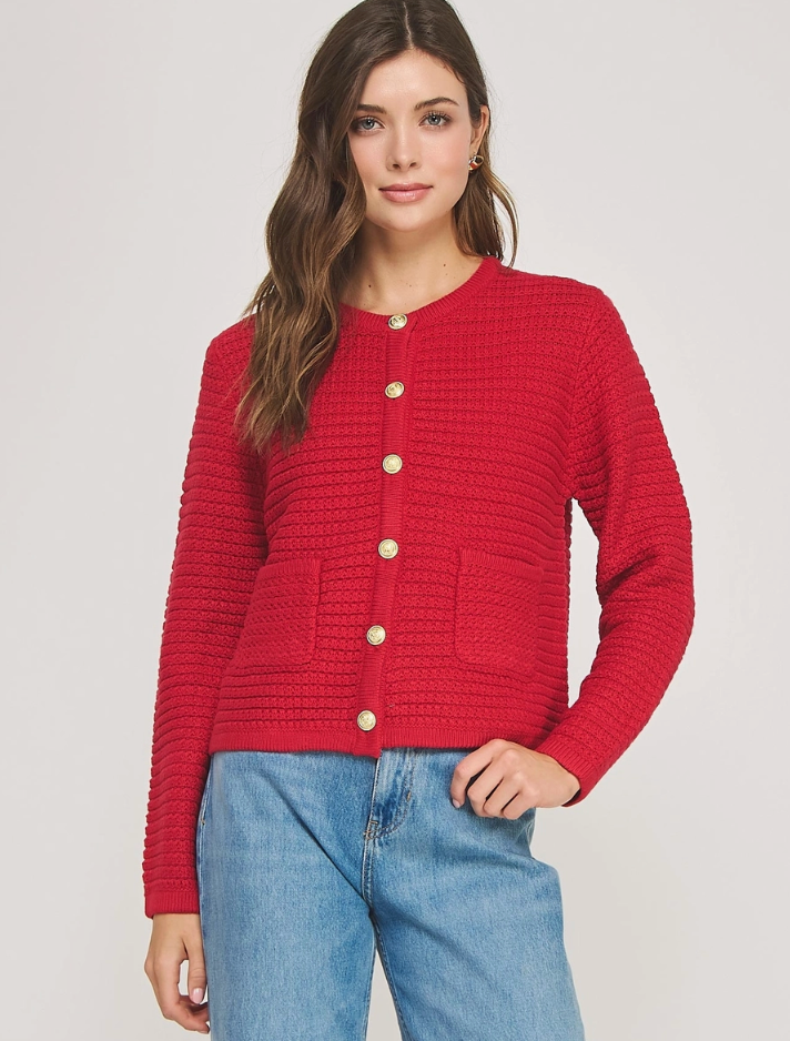 Textured Knit Cardigan