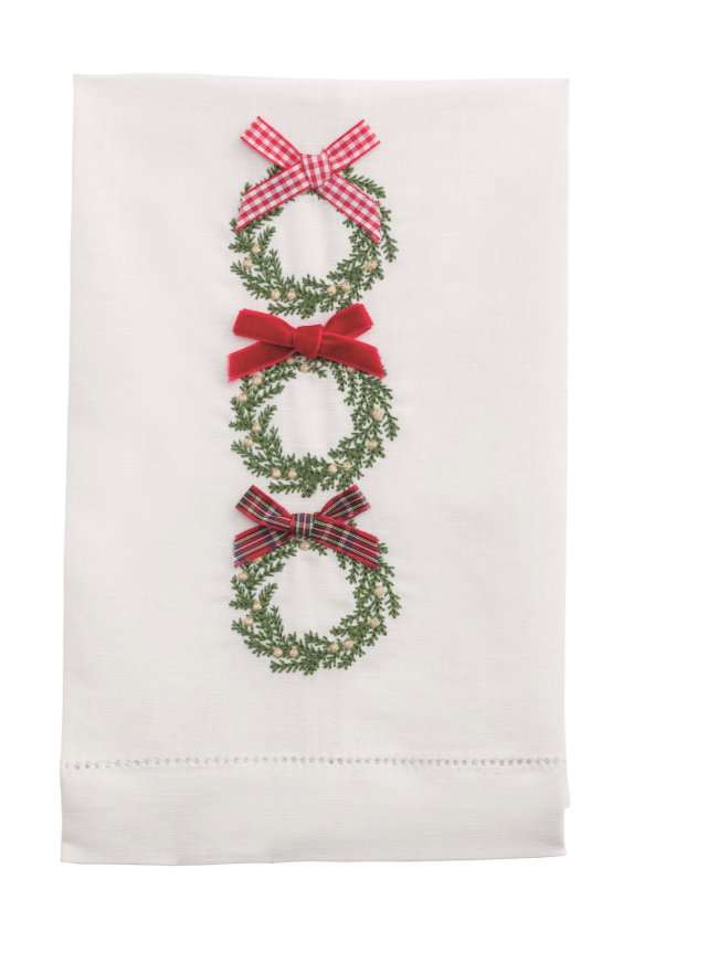 Christmas Tea Towel-Wreath