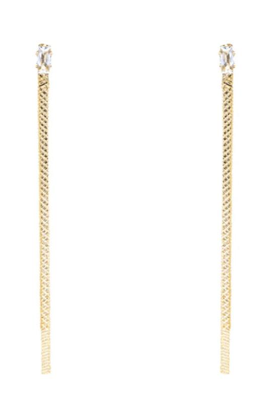 Gold Studded 2.5" Earring