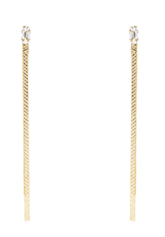 Gold Studded 2.5" Earring