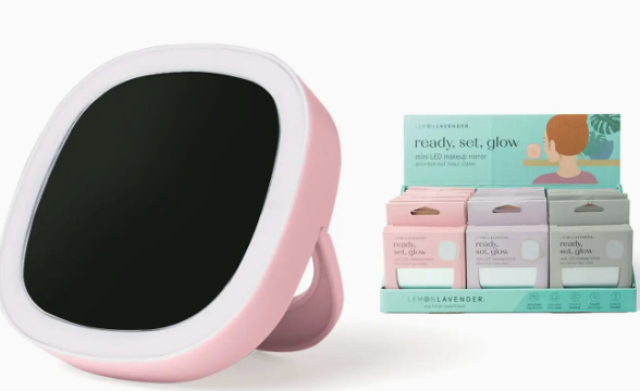 Lemon Lavender Led Light Up Mini Mirror