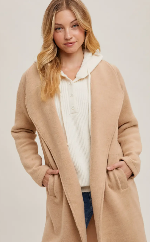 Open Front Knit Coat Jacket