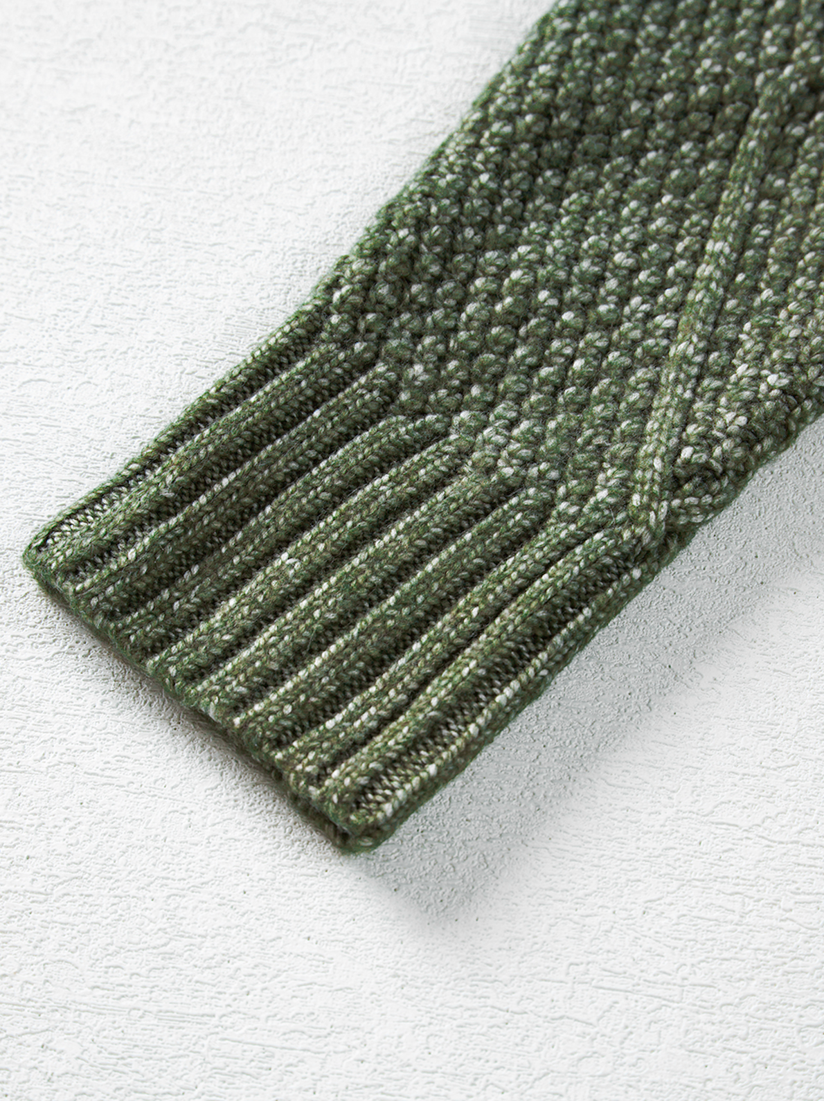 Mist Green Cable Knit Drop Shoulder Loose Fit Sweater Dress