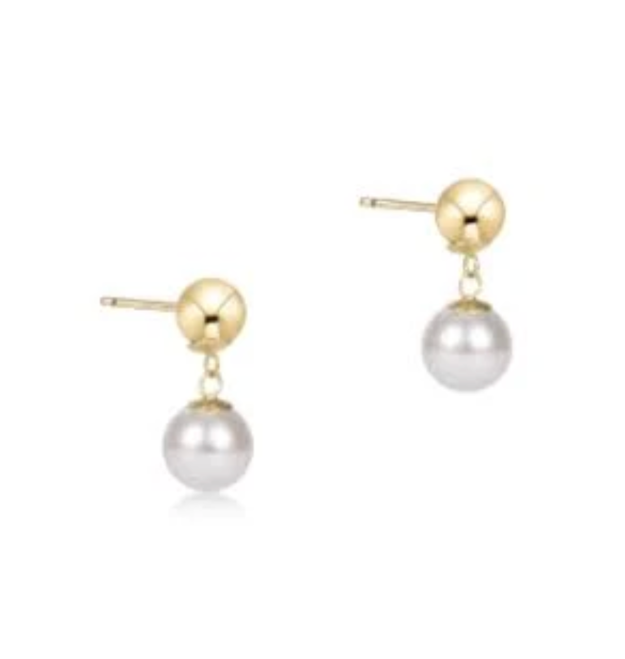 Classic 10mm Ball Drop Stud - Pearl