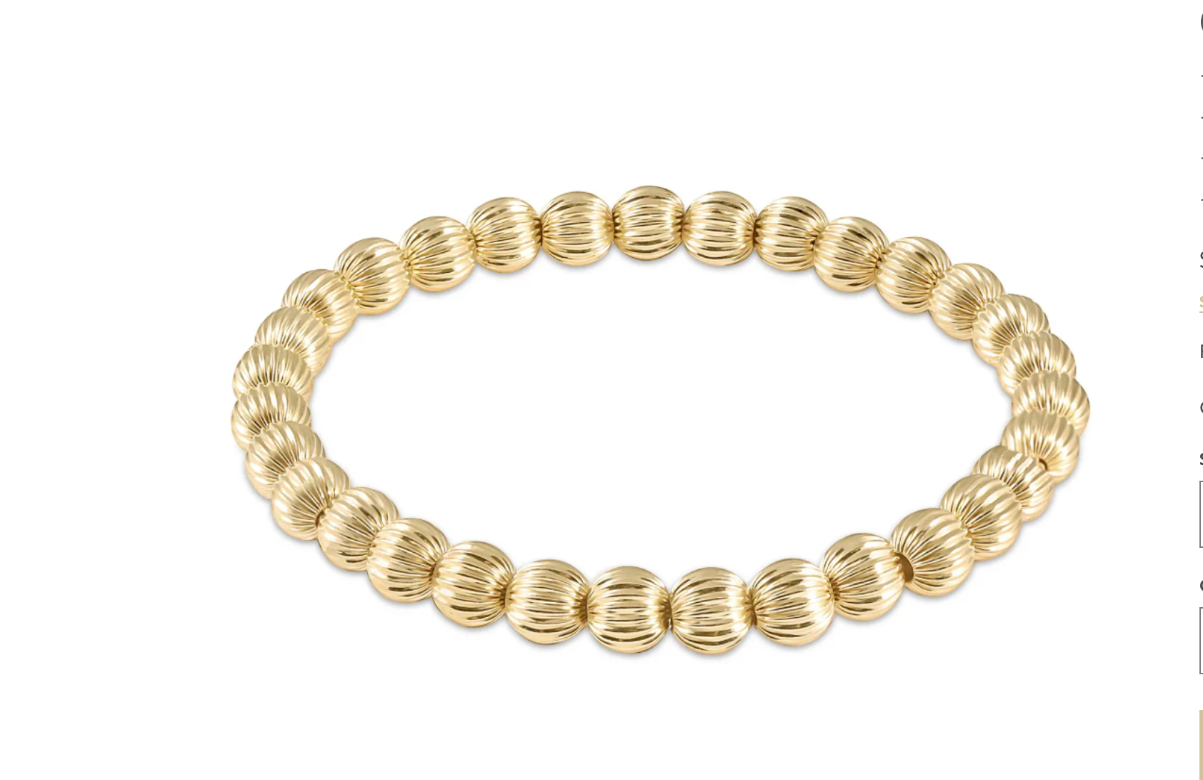 Dignity Gold 6mm  Bracelet EXTENDS