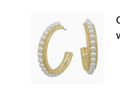 Gold Textured 1" Hoop with Pearl Accents