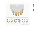 Set of Three Gold Beaded Huggie Hoops