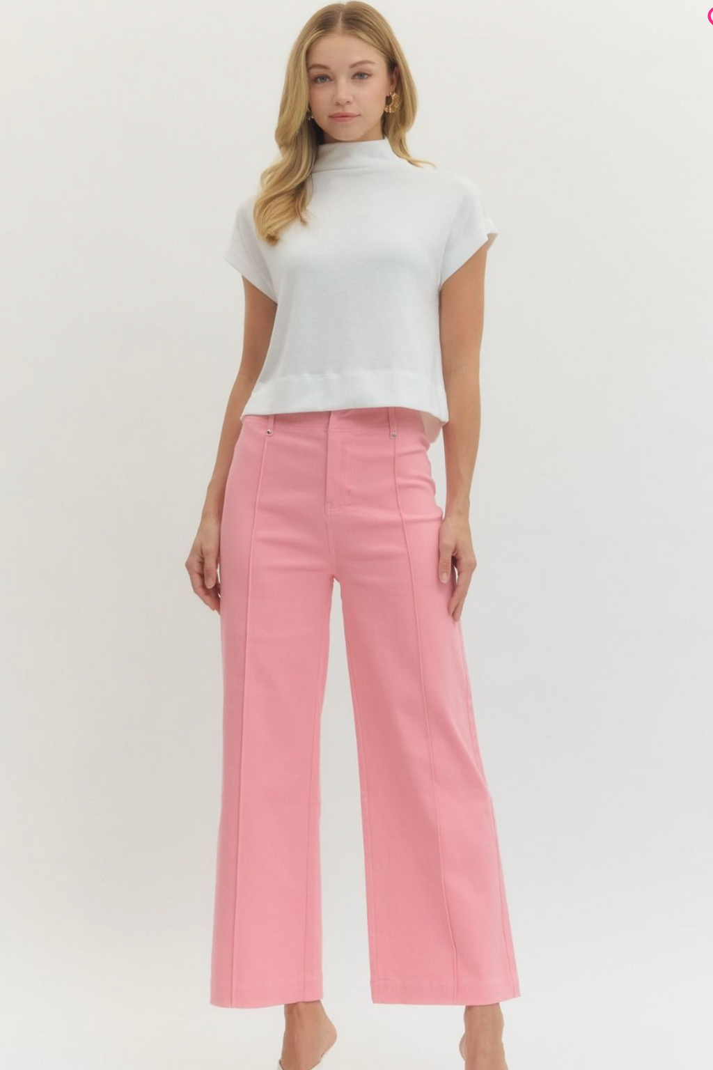 Pink Pleated Pants