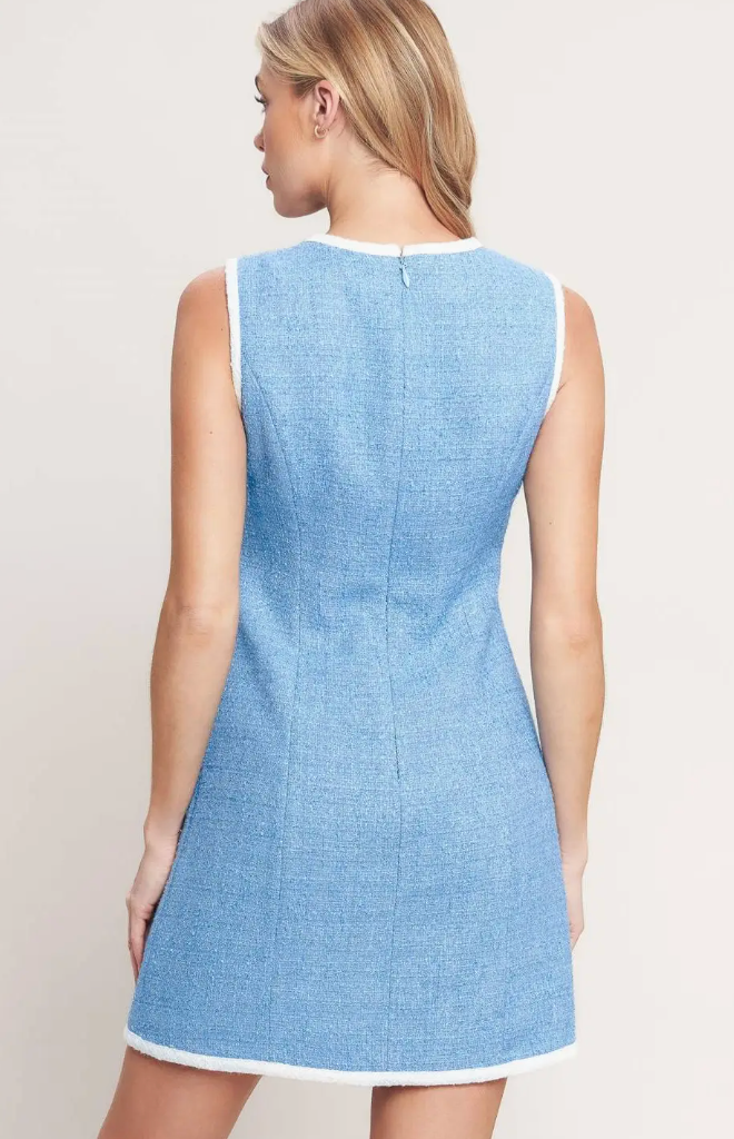 A Solid Woven Mini Dress