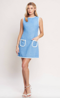 A Solid Woven Mini Dress