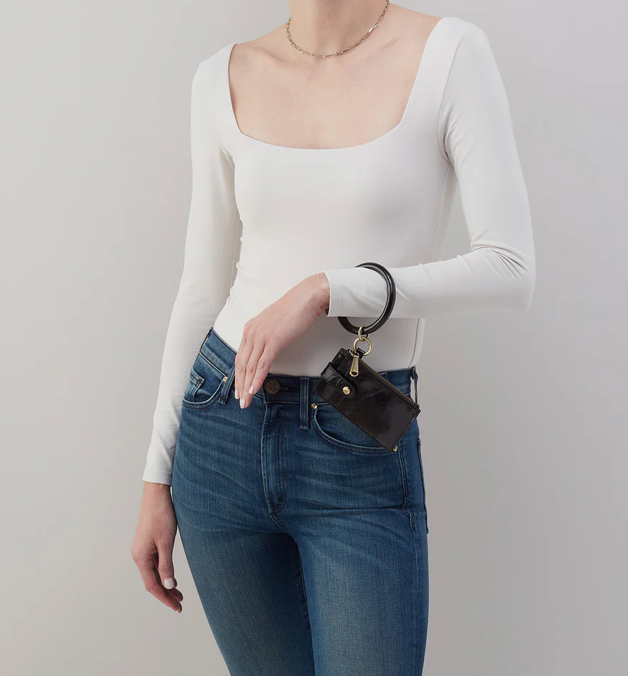 Black Ring Credit Card Wristlet