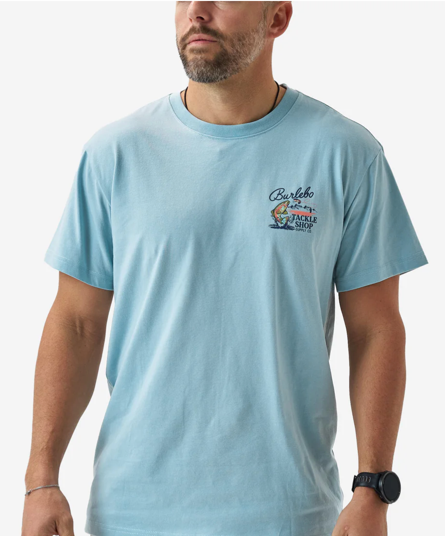 Short Sleeve Tee - Tackle Shop - Sky Blue