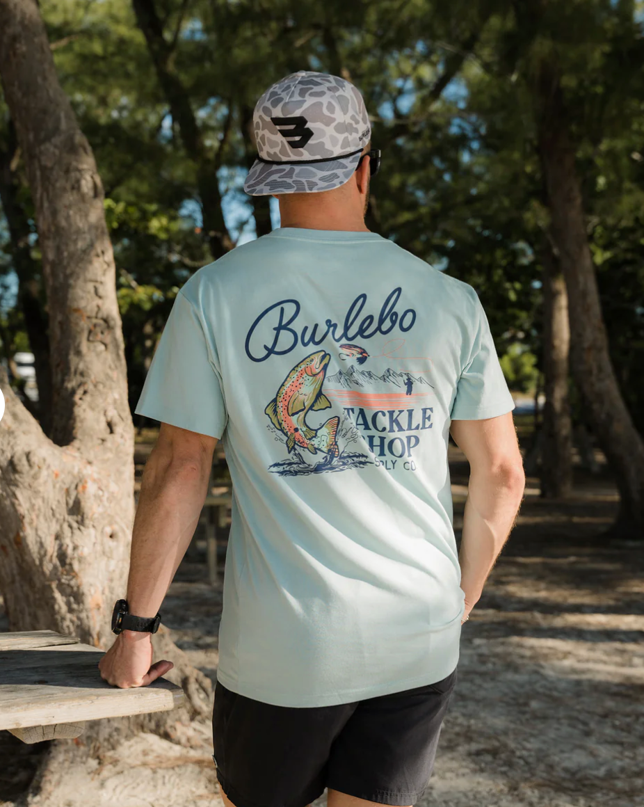 Short Sleeve Tee - Tackle Shop - Sky Blue