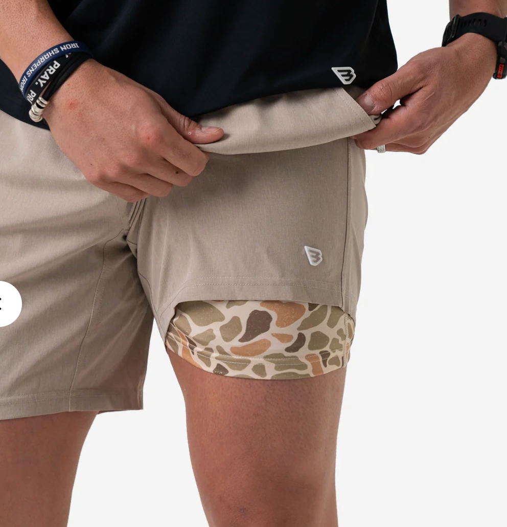 Athletic Short - Heather Khaki - Venado Camo Liner