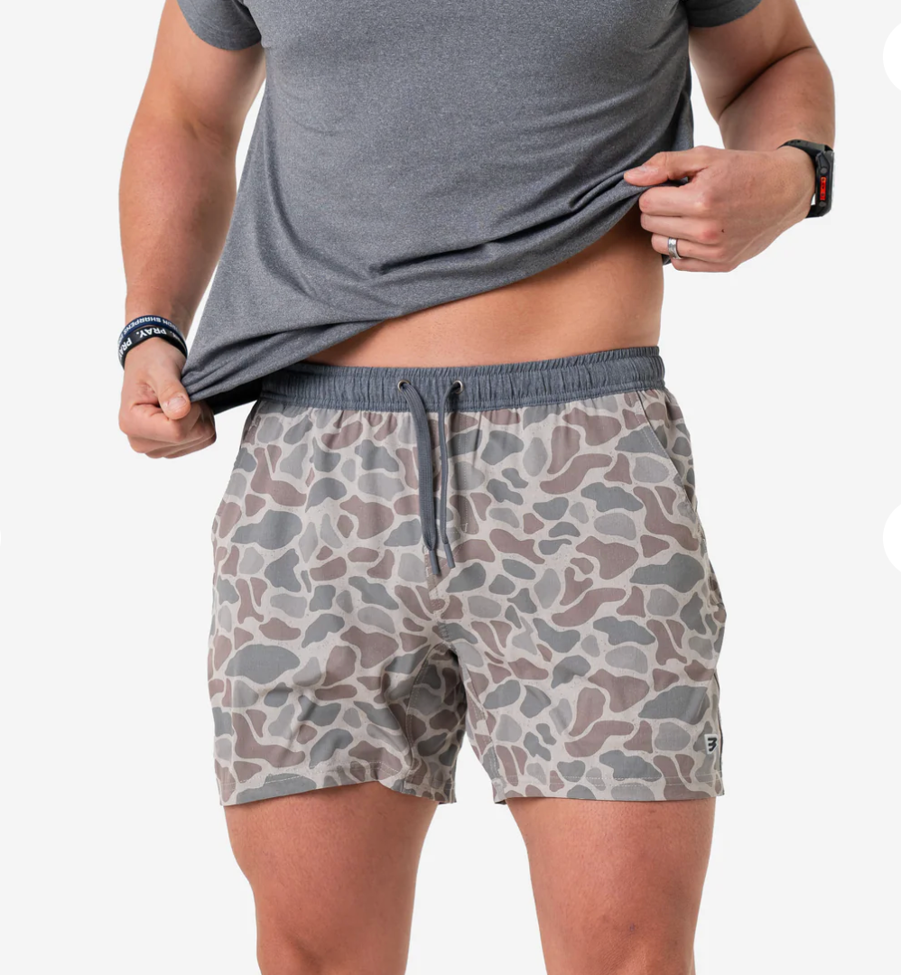 Athletic Short - Classic Deer Camo - Grey Liner