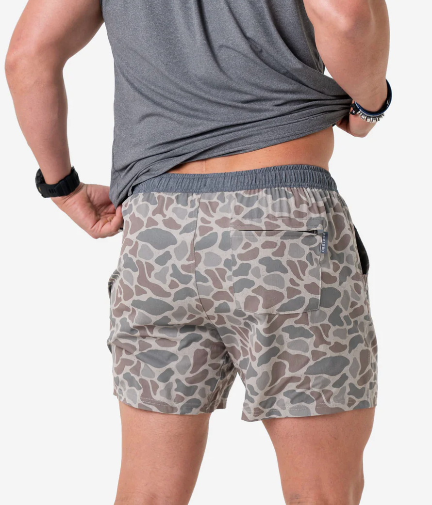 Athletic Short - Classic Deer Camo - Grey Liner