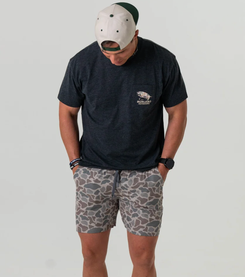 Athletic Short - Classic Deer Camo - Grey Liner