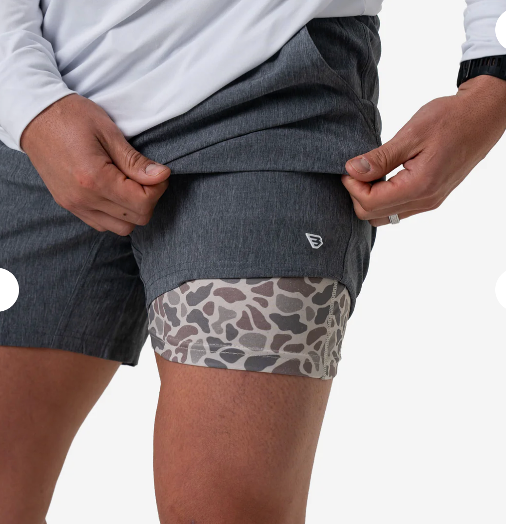 Athletic Short - Grizzly Grey - Classic Deer Camo Liner