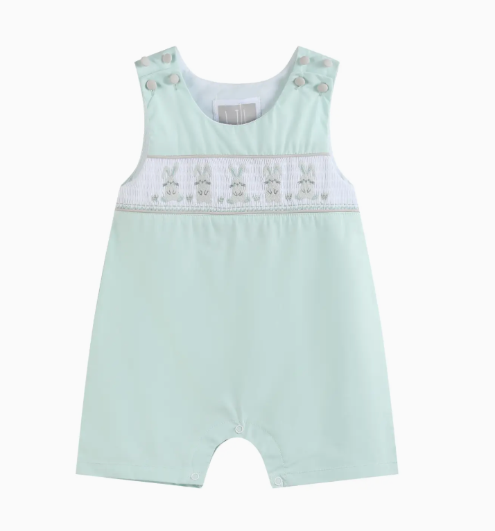 Bunny Smocked Shortalls