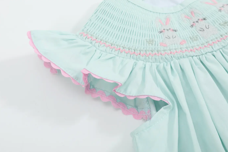 Bunny Smocked Bishop Dress