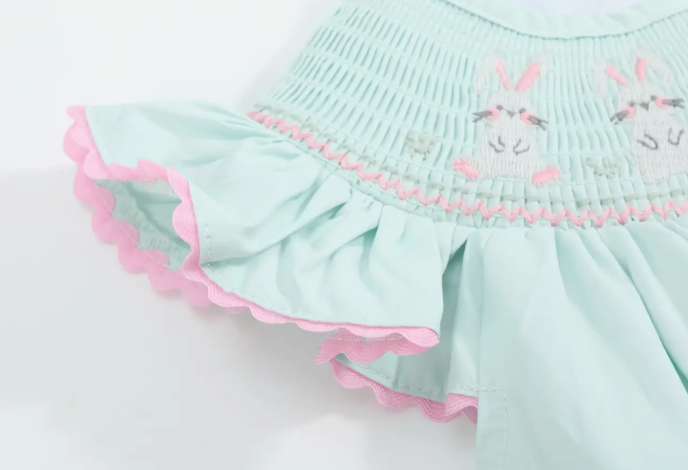 Bunny Smocked Bubble Romper