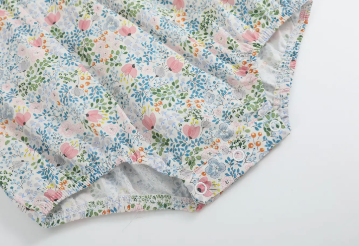 Floral Print Smocked Romper